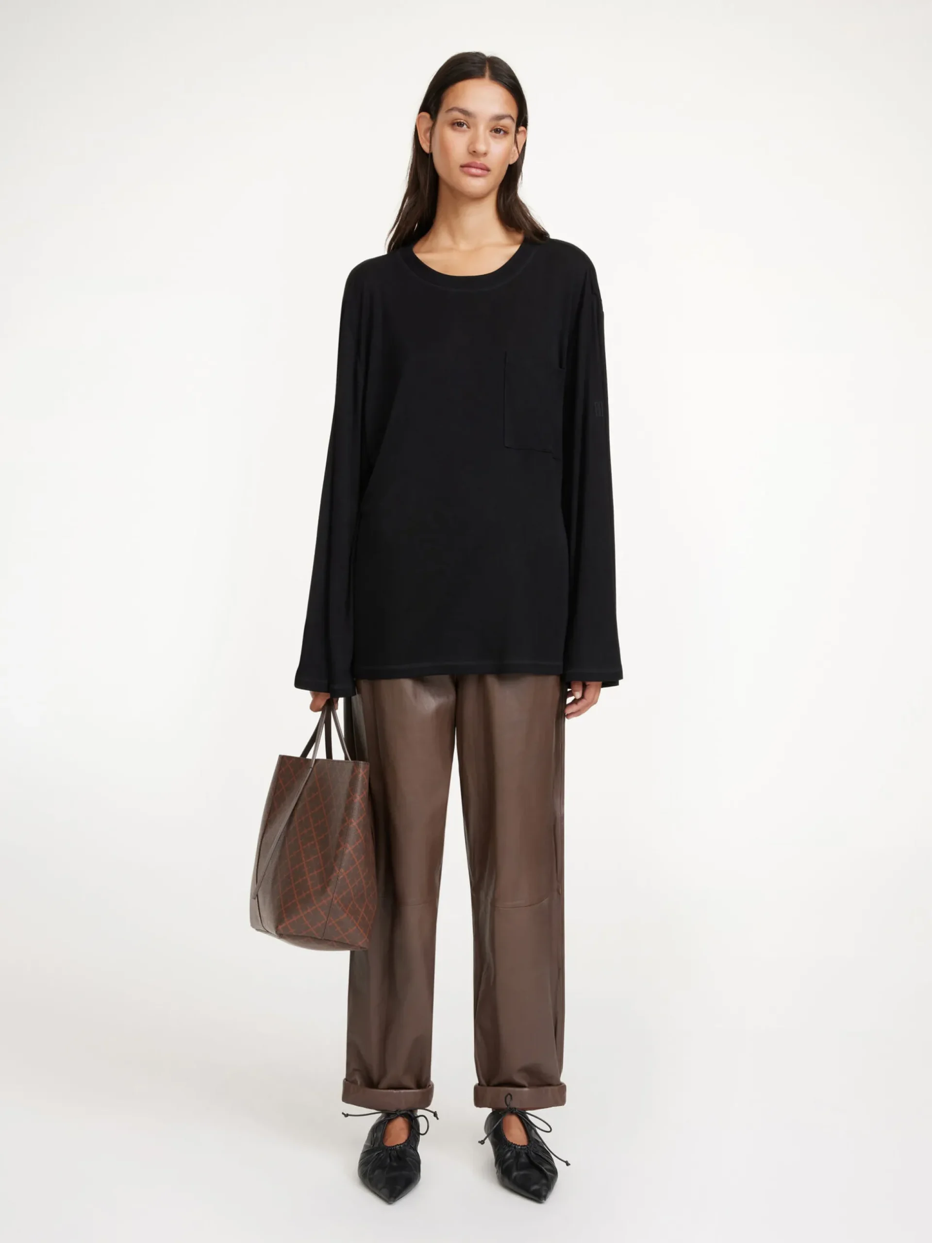 By Malene Birger Tops^Fayeh Oversized Longsleeve Black