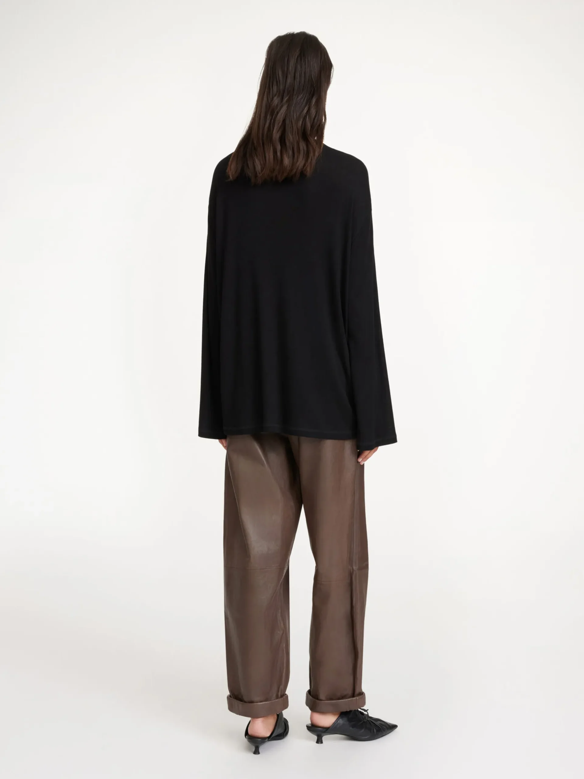 By Malene Birger Tops^Fayeh Oversized Longsleeve Black