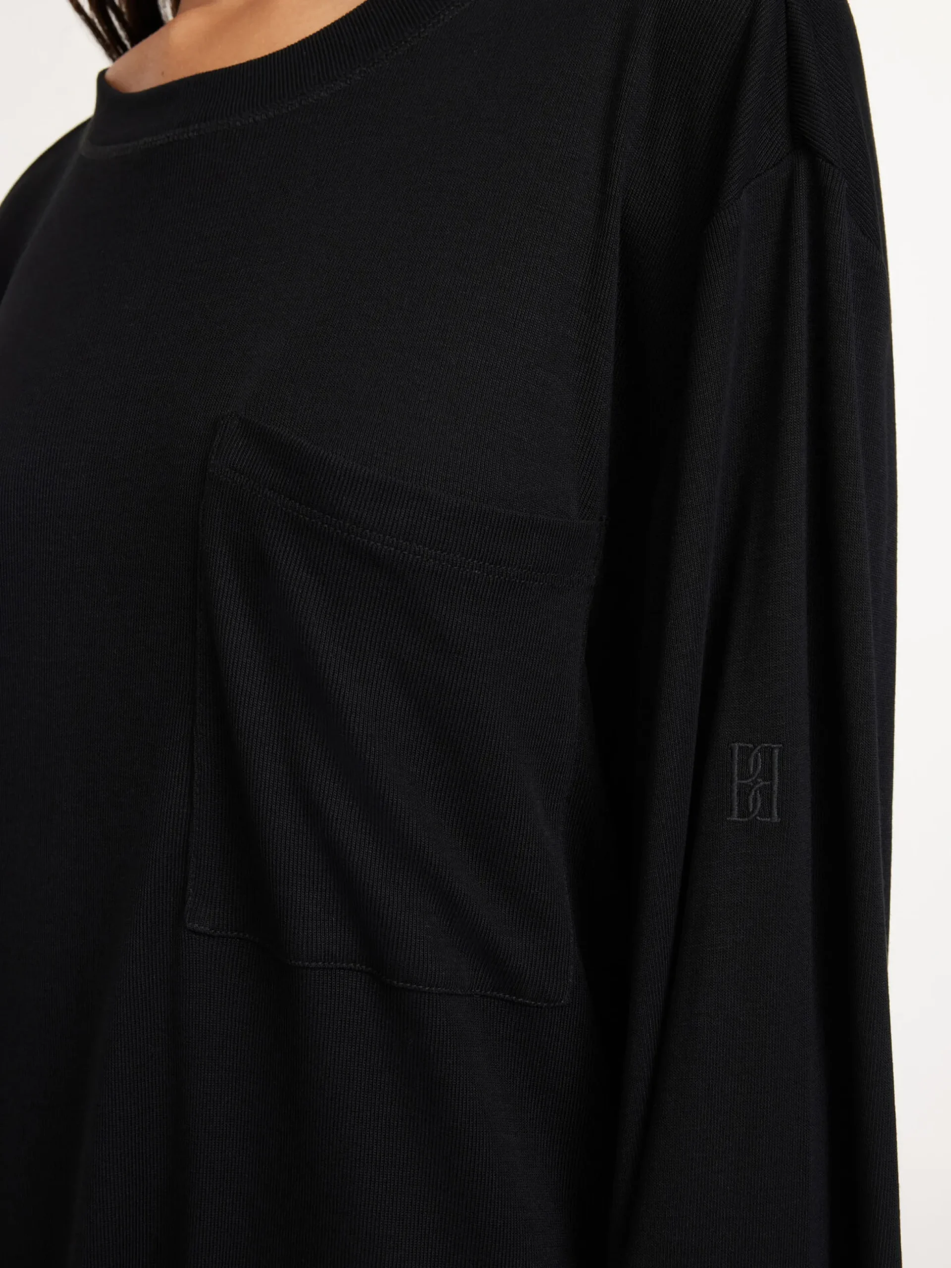 By Malene Birger Tops^Fayeh Oversized Longsleeve Black