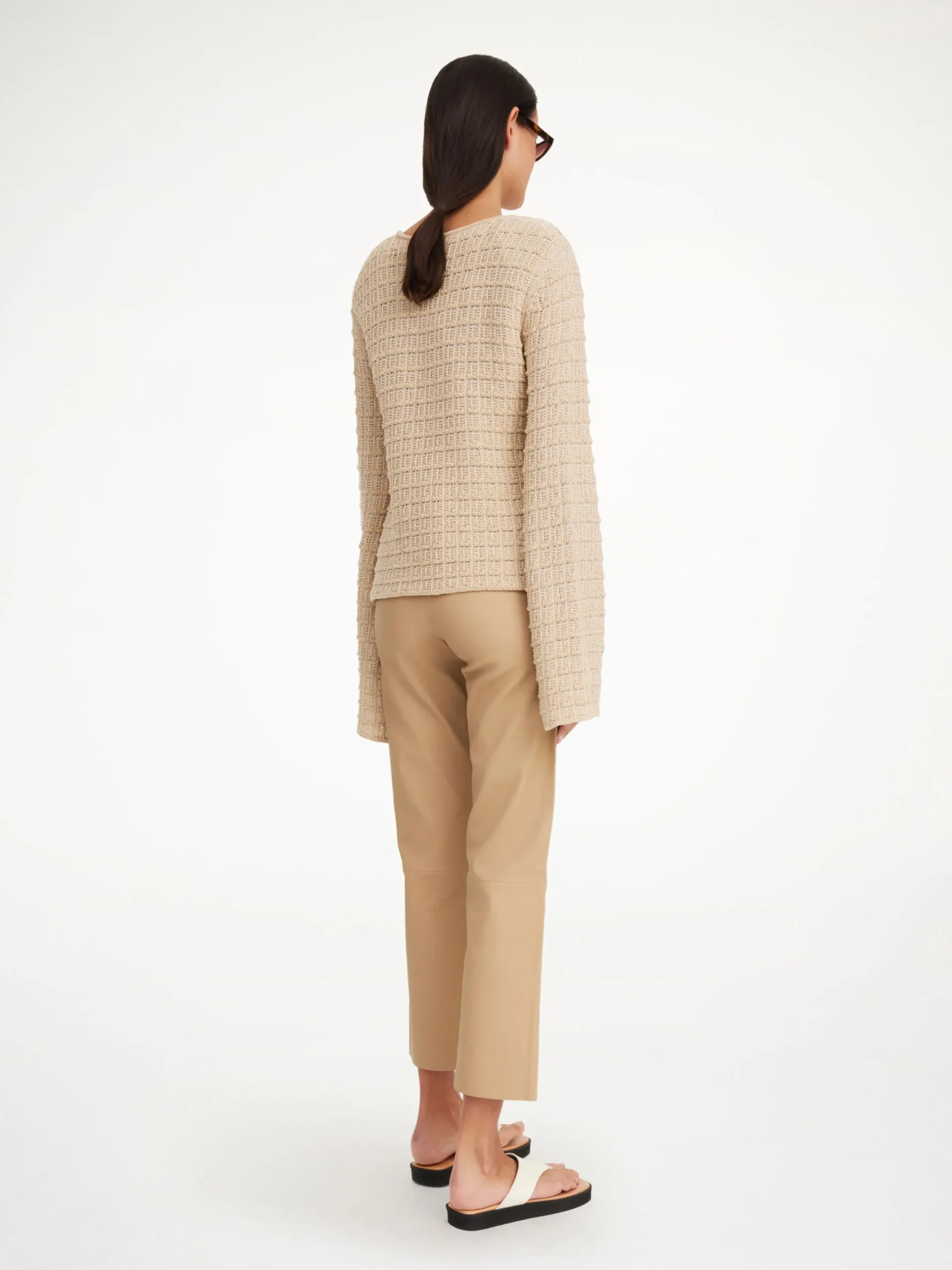 By Malene Birger Trousers^Florentina Leather Trousers Sand Beige