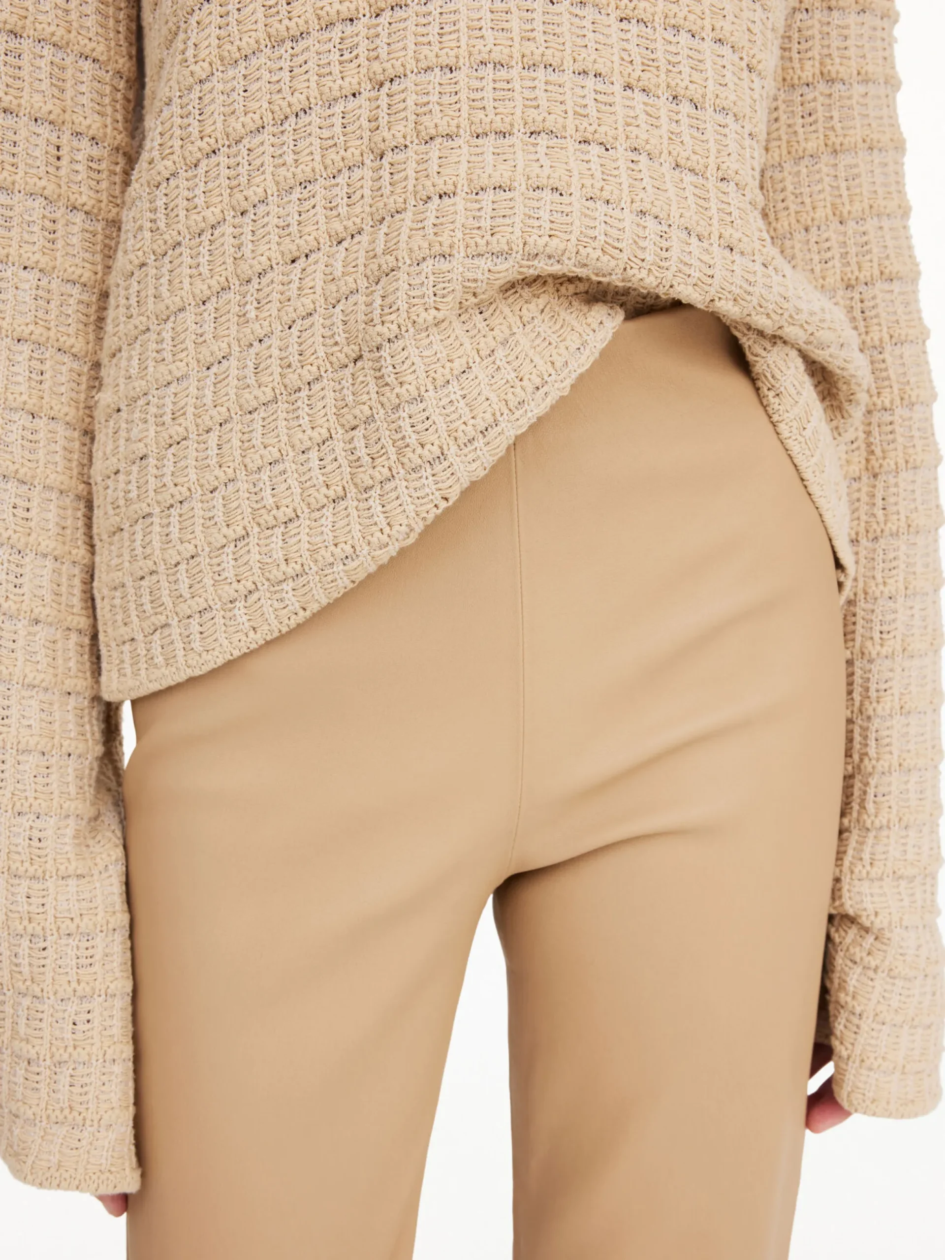 By Malene Birger Trousers^Florentina Leather Trousers Sand Beige