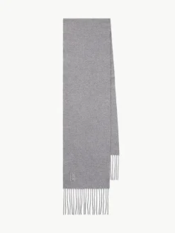 By Malene Birger Scarves^Fringos Wool Scarf Grey Melange