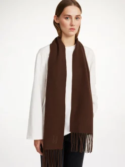 By Malene Birger Scarves^Fringos Wool Scarf Warm brown
