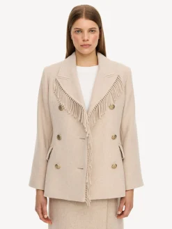 By Malene Birger Blazers^Iggie Fringed Blazer Mojave Desert