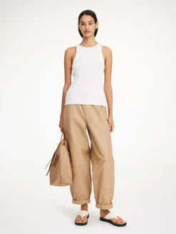 By Malene Birger Trousers^Joanni Leather Trousers Sand Beige