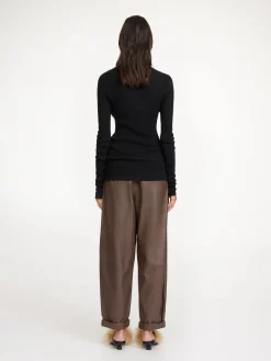 By Malene Birger Trousers^Joanni Leather Trousers Warm brown