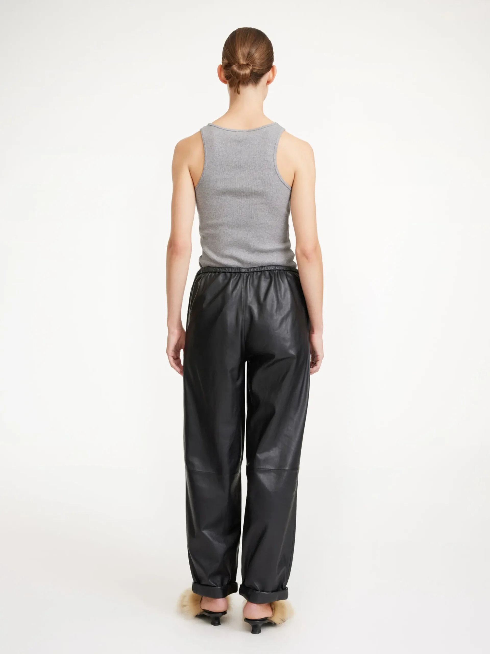 By Malene Birger Trousers^Joanni Leather Trousers Black