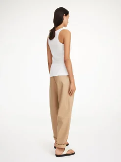 By Malene Birger Trousers^Joanni Leather Trousers Sand Beige
