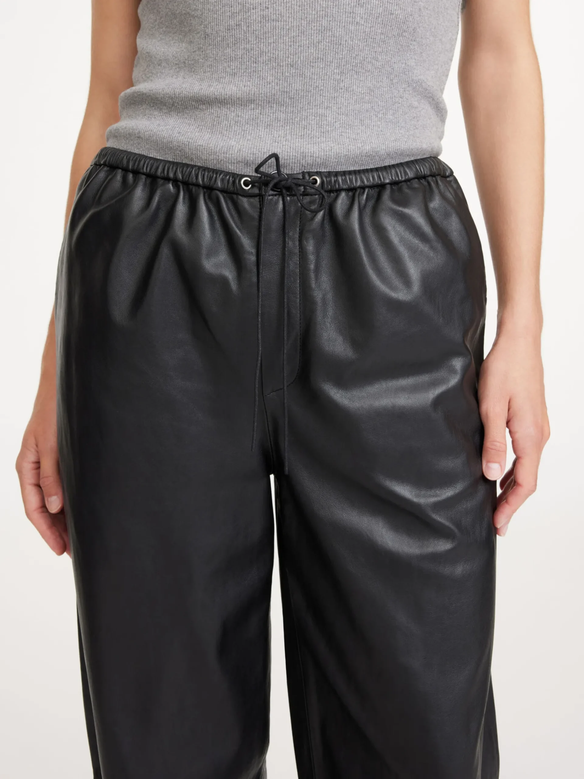 By Malene Birger Trousers^Joanni Leather Trousers Black