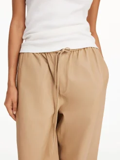 By Malene Birger Trousers^Joanni Leather Trousers Sand Beige