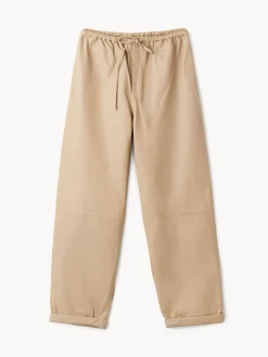 By Malene Birger Trousers^Joanni Leather Trousers Sand Beige