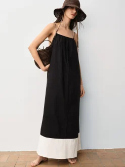 By Malene Birger Dresses^Lanney Organic Cotton Maxi Dress Block stripe black white