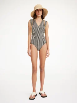 By Malene Birger Swimwear^Lemooria Swimsuit Black monogram