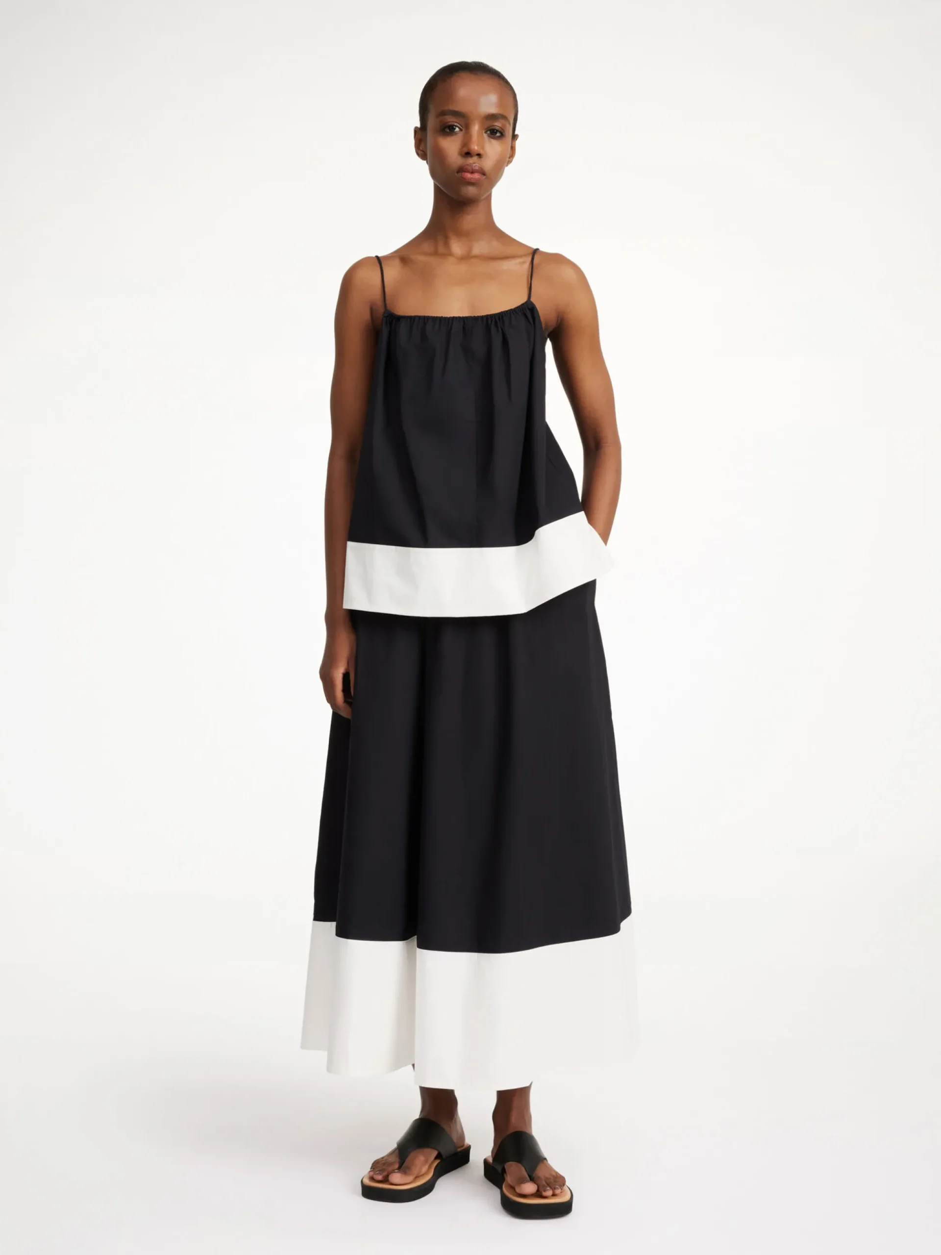 By Malene Birger Shirts & Blouses^Leonnes Organic Cotton Top Block stripe black white