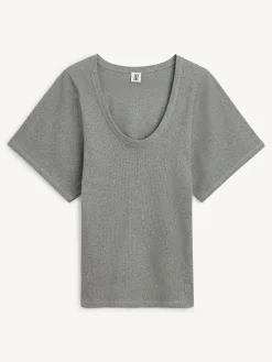 By Malene Birger Tops^Lunai T-shirt Grey Melange