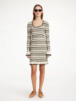 By Malene Birger Knitwear | Dresses^Mailey Midi Dress Black stripe