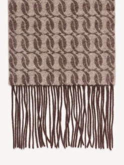 By Malene Birger Scarves^Monni Wool-blend Scarf Grey Brown Melange