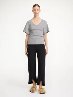 By Malene Birger Trousers^Normann High-waist Trousers Black