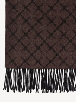 By Malene Birger Scarves^Ortega Cashmere-blend Scarf Dark Chokolate