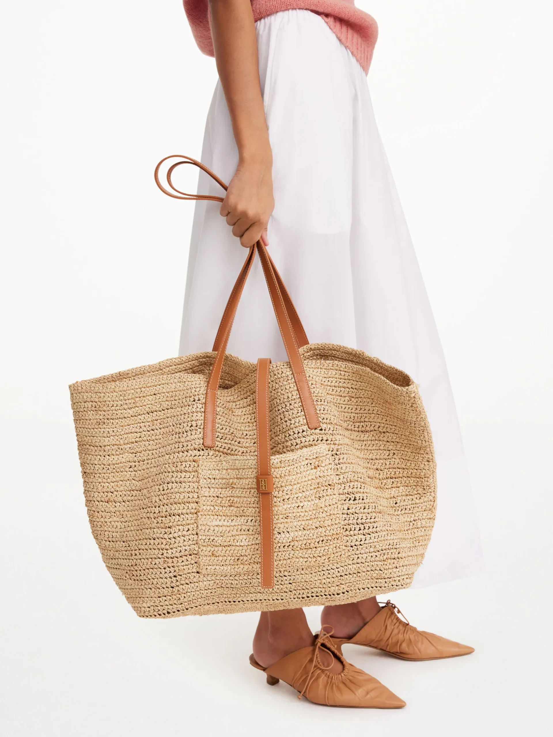 By Malene Birger Bags^Palla Straw Tote Bag Light Camel