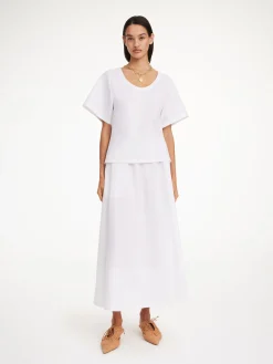 By Malene Birger Skirts^Pheobes Organic Cotton Skirt Pure White