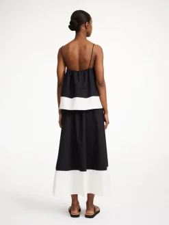 By Malene Birger Skirts^Pheobes Organic Cotton Skirt Block stripe black white