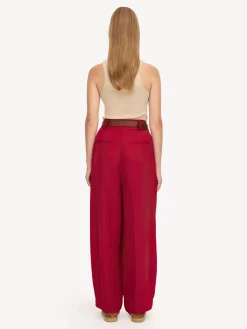 By Malene Birger Trousers^Piscali Mid-waist Trousers Jester Red