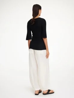 By Malene Birger Knitwear^Remona Ribbed-knit Top Black