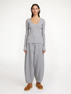 By Malene Birger Knitwear^Rinah Merino Wool Top Grey Melange