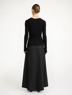 By Malene Birger Knitwear^Rinah Merino Wool Top Black