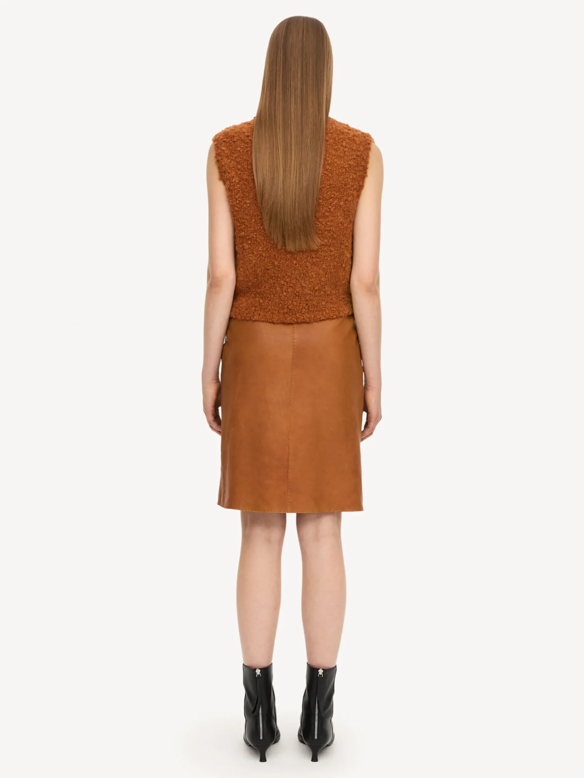 By Malene Birger Skirts^Sigrids Leather Skirt Tobacco Brown