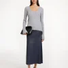 By Malene Birger Skirts^Simoas Leather Skirt Navy Blazer