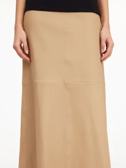 By Malene Birger Skirts^Simoas Leather Skirt Sand Beige