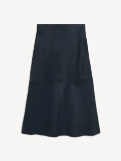 By Malene Birger Skirts^Simoas Leather Skirt Navy Blazer