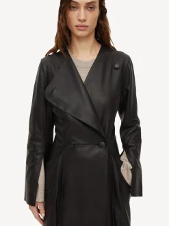 By Malene Birger Coats & Jackets^Sirrena Leather Coat Black