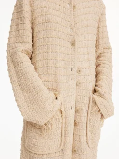 By Malene Birger Knitwear^Tallula Hooded Coat Oyster Gray