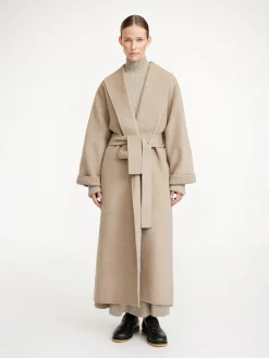 By Malene Birger Coats & Jackets^Trullem Wool Coat Grey Brown Melange