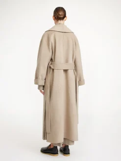 By Malene Birger Coats & Jackets^Trullem Wool Coat Grey Brown Melange