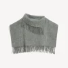 By Malene Birger Scarves^Turtla Wool Fringe Bib Grey Melange